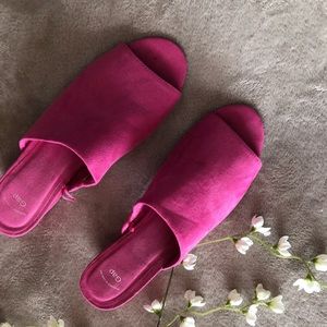 Hot pink mules. Brand new!